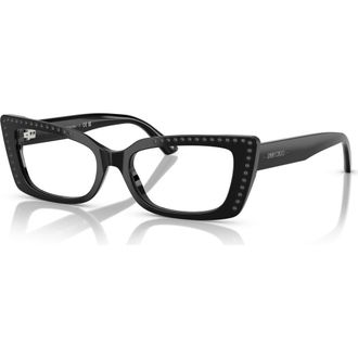 Jimmy Choo London 53mm Cat Eye optical glasses in Black at Nordstrom