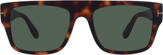 Tom Ford Dunning-02 Green Browline Mens Sunglasses FT0907 53N 55