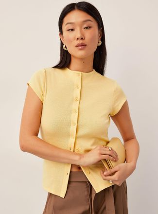 Jack & Jones Womens Mya short-sleeve Cardigan Sweater
