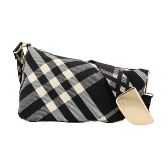 Burberry Cross Body Bags, female, Black, Size: ONE SIZE Vintage Check Crossbody Bag