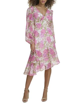 Siena My Balconia Printed Shimmer Yoryu Midi Dress