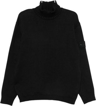 Stone Island Turtleneck Trui - Heren - Coltruien - Zwart - L - Wol - Truien & Vesten