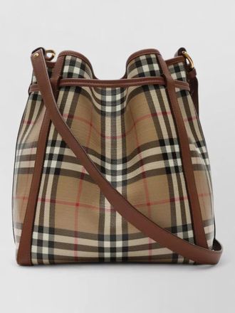 Burberry mini check bucket bag adjustable strap