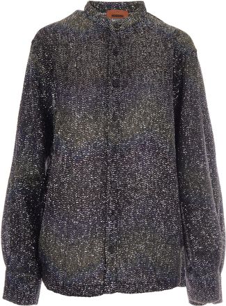 Missoni Sequin Oversized Long-Sleeve Blouse