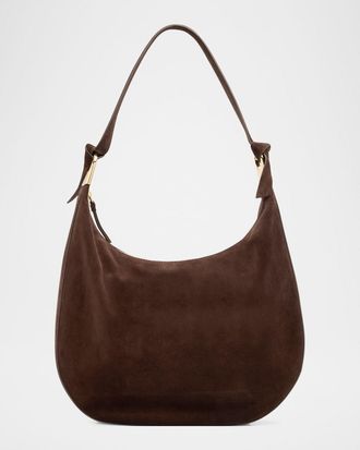 Loeffler Randall Morgan Rounded Suede Shoulder Bag