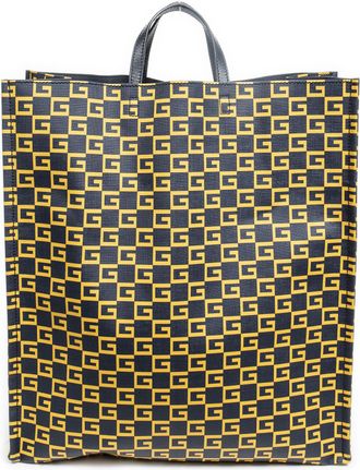 Gucci Pre-owned Womens Large Square G Open Tote Handbag - Blue/Navy - One Size