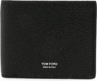 Tom Ford T Line Classic Bifold Portemonnee - Heren - Portefeuilles - Zwart - ONE Size - Leer - Accessoires
