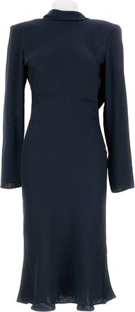 Rotate Draped Satin Midi Dress