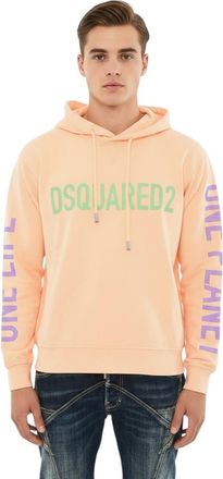 Dsquared2 Orange Graphic Logo Hoodie