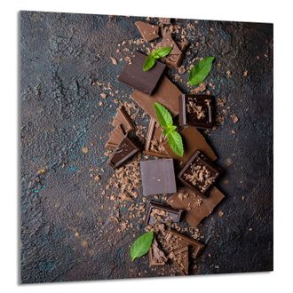 OEM Pannello In Vetro Per Cucina 60x65 Cioccolato