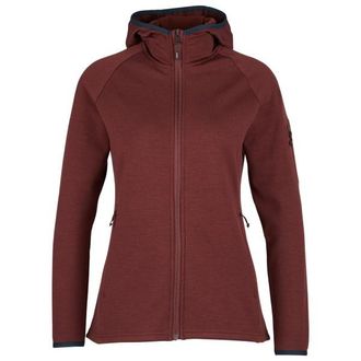 Stoic MerinoFleece335 KuolpaSt. II Zip Hoody Merinohoodie f&uuml;r Damen | rot