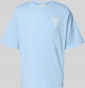 Casual Friday Casual Friday Relaxed Fit T-Shirt mit Statement-Print Modell RUDE in Hellblau, Gr&ouml;&szlig;e XXXL