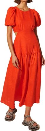 Kivari Kennedy Maxi Dress In Red Orange