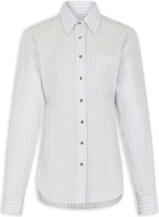 Paco Rabanne Gestreepte Poplin Overhemd - Dames - Overhemden - Blauw - XS - Katoen - Overhemden