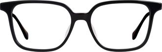 Mohala Eyewear Palakika 54mm Low Bridge Square Optical Glasses in Black Lava/clear Lenses at Nordstrom
