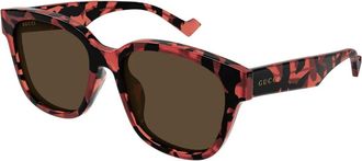 Gucci Gg 1430Sk Zonnebril - Heren - Zonnebrillen - Bruin - 57 MM - Nylon - Accessoires