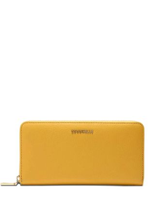 Coccinelle metallic-zip wallet - Yellow