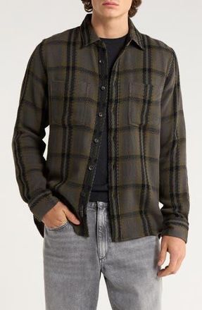 Rag & Bone Plaid Cotton Twill Button-Up Shirt Jacket in Grffx at Nordstrom Rack, Size X-Large