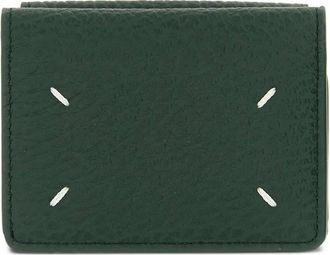 Maison Margiela four-stitches embossed-grain wallet - Green