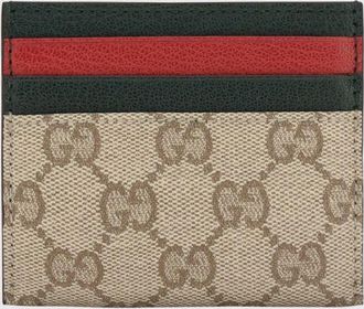 Gucci Portacarte in tessuto GG Supreme con dettaglio nastro Web