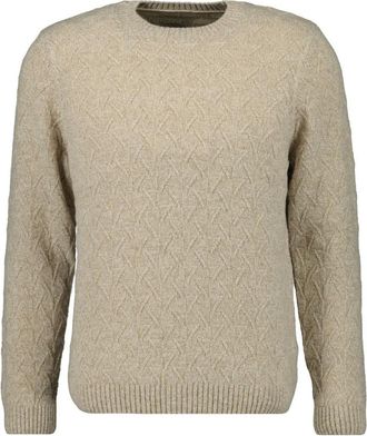 Ragman Trui met ronde hals - Heren - Truien - Beige - Maat: XL