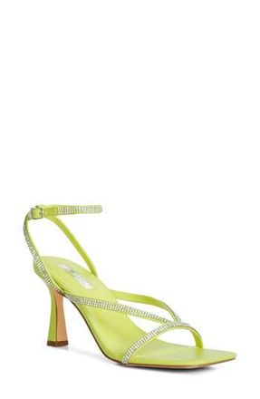 London Rag Crush It Diamante Mid Heel Sandal in Lime at Nordstrom Rack, Size 5