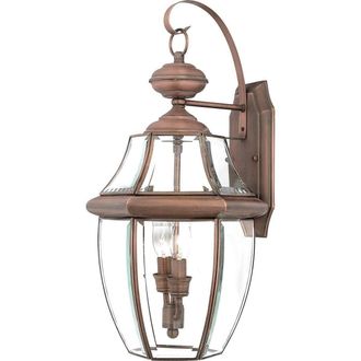 Netlighting Newbury 2 Light Large Wall Lantern Aged Copper E14