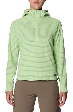 Mountain Hardwear Summit Grid Half Zip Hoodie in Frozen In Lime at Nordstrom, Size X-Small