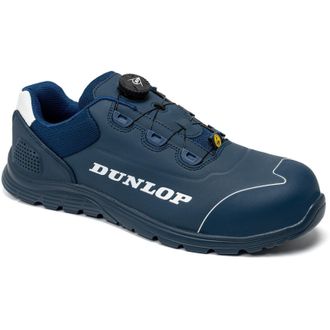Dunlop Matt Microfiber Mens Navy/White Safety Trainers - Size UK 12