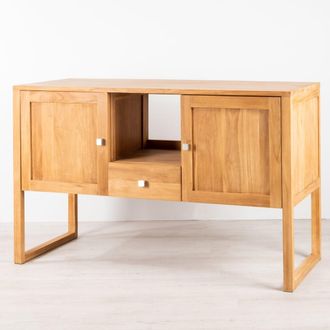 Wanda Collection Mueble de teca cuarto de ba&ntilde;o 130 cm