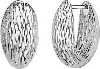 Bony Levy 14K Gold Faceted Huggie Hoop Earrings in 14K White Gold at Nordstrom