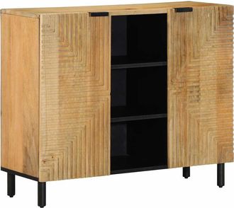 vidaXL Vidaxl Credenza Marrone 90x33x75 Cm In Legno Massello Di Mango