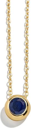 BaubleBar 18k Gold Plated Birthstone Pendant Necklace in Sapphire at Nordstrom