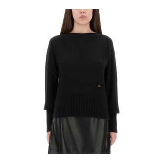 Tom Ford Truien & Vesten, Dames, Zwart, M, Kasjmier, Kasjmierblend trui met ribgebreide zoom