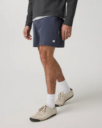 Vuori Clothing Banks Session Shorts Unlined 5 | Azure Linen Texture | XS, Size Extra Small