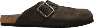 Birkenstock Boston WB Brown Nubuck Leather Clog