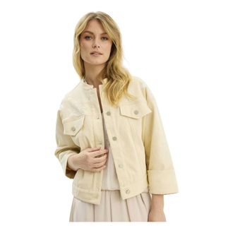 In Front Elegant Dolly Jacket Blazer in Cream - female - IN FRONT - Light Jackets - Beige - M - Jackets