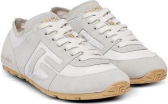 Balmain Racer 45 trainers in lambskin and suede in White at Nordstrom, Size 36 Eu