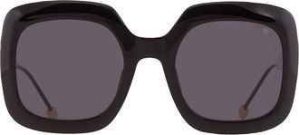 Philipp Plein Grey Square Ladies Sunglasses SPP065S 0700 55