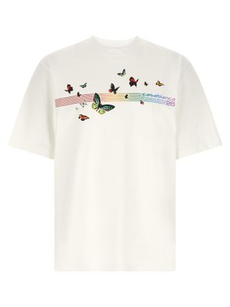 Casablanca White Organic Cotton Mens T-Shirt