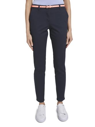 Tom Tailor Chinohose TOM TAILOR, Damen, Gr. 32, L&auml;nge 32, blau (sky captain blau), Obermaterial: 97% Baumwolle, 3% Elasthan. Futter: 100% Baumwolle, unifarben, s