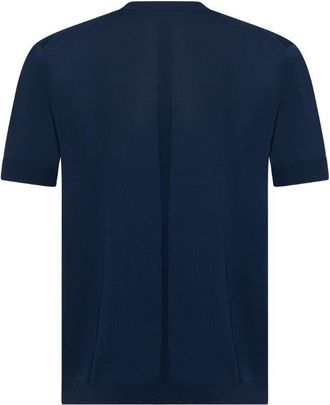 low brand Mens Crew-Neck T-Shirt Blue T-Shirts And Polos