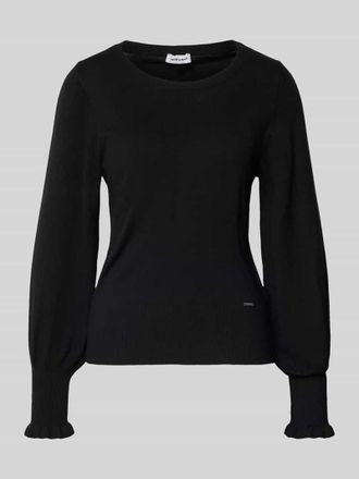 More & More More & More Strickpullover mit Puffärmeln in Black, Größe 34