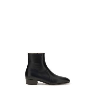 Valentino Garavani Black Goatskin Ankle Mens Boots