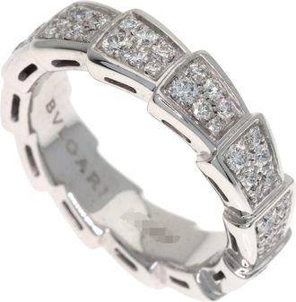 Bulgari White Gold White Gold (18K) Band Ring (Pre-Owned)