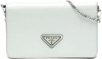 Prada Pre-owned Cross Body Bags, female, White, Size: ONE SIZE Pre-owned Vintage Cross Body Bag