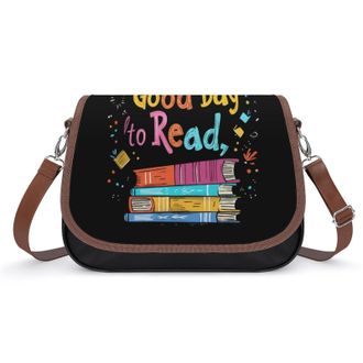 Generic Its A Good Day to Read Womens Crossbody Bag Fashion Shoulder Handbags Message Tote Bag with Adjustable Strap