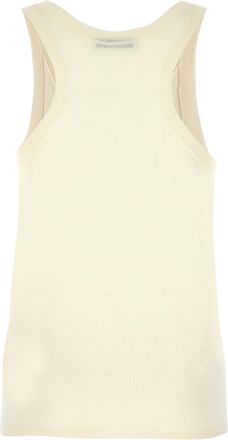 Max Mara Womens White Cashmere Tank Tops