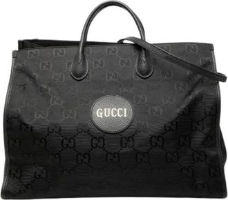 Gucci Pre-owned Tote Bags, female, Black, Size: ONE SIZE Pre-owned Off The Grid GG Nylon 2way Bag