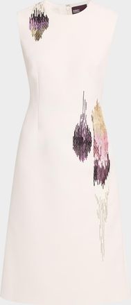 Bibhu Mohapatra Embellished Cady Sleeveless Sheath Dress